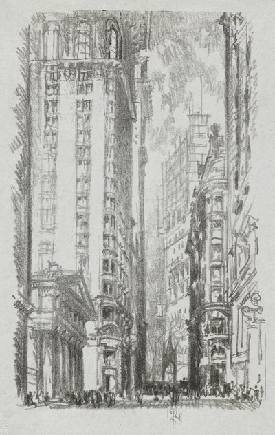 Pine Street, Iconophile Club Koleksiyonunda 6. by Joseph Pennell