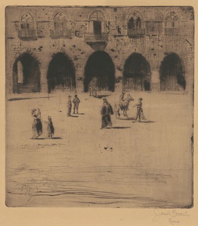 Belediye Binası, Pistoia, 1883. by Joseph Pennell
