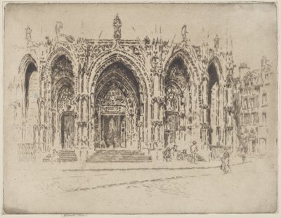 San Maclou Sundurması, Rouen by Joseph Pennell