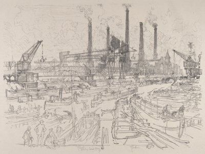 Santral Binası, Berlin, 1914. by Joseph Pennell