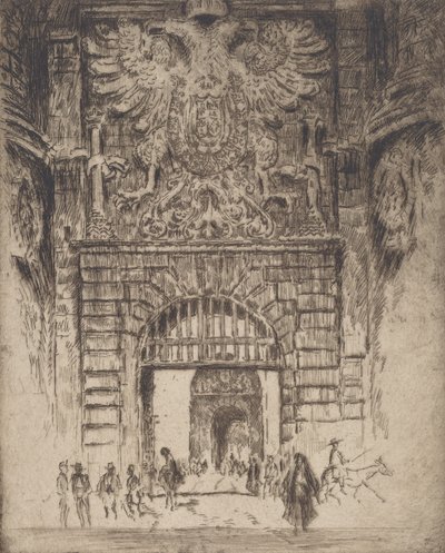 Visagara Kapısı, Madrid Kapısı, Toledo, 1904. by Joseph Pennell
