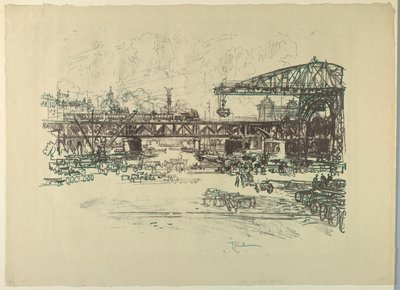 Tren İstasyonu, Berlin by Joseph Pennell