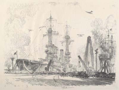 Başlamaya Hazır, 1917. by Joseph Pennell