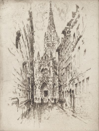 San Maclou, Rouen, 1907. by Joseph Pennell