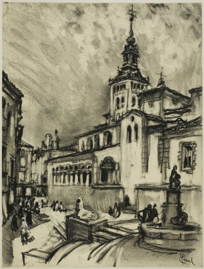 San Martin, Segovia by Joseph Pennell