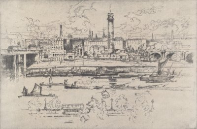Köprüler Arası Atış Kulesi, 1910. by Joseph Pennell