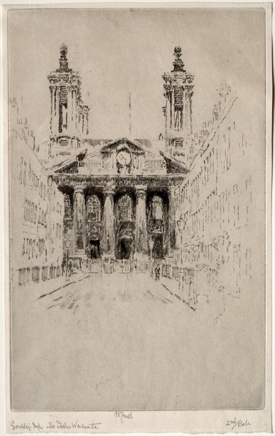 Johns, Westminster, 1895. by Joseph Pennell