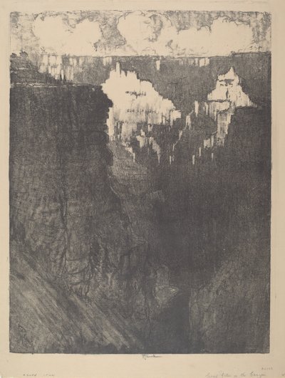 Kanyonda Günbatımı Şehirleri by Joseph Pennell