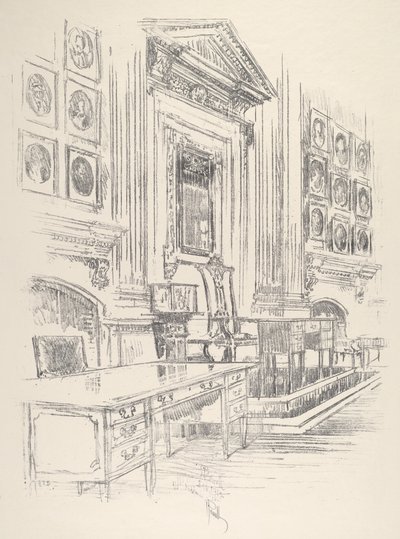 Masa ve Sandalye, İmzacılar Odası, Bağımsızlık Salonu by Joseph Pennell