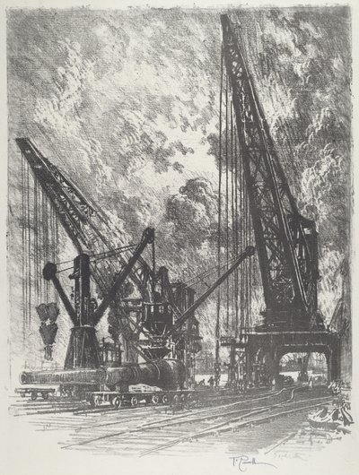 Büyük Silahı Uzaklaştırmak, 1916. by Joseph Pennell