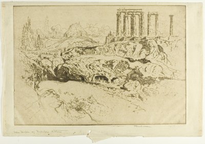Jüpiter Tapınağı, Atina by Joseph Pennell