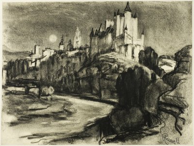 Alcazar, Segovia by Joseph Pennell