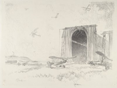 Balon Kulübesi, 1916. by Joseph Pennell