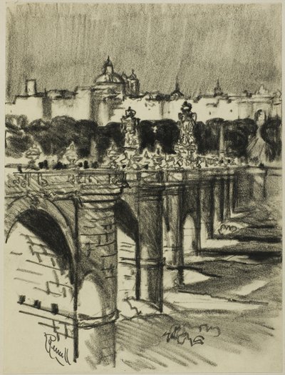 Toledo Köprüsü, Madrid by Joseph Pennell