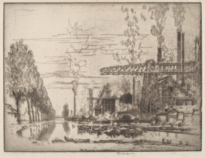 Brüksel Kanalı, Modern Bir Hobbema by Joseph Pennell