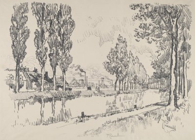 Kanal, Blanzy, Fransa by Joseph Pennell