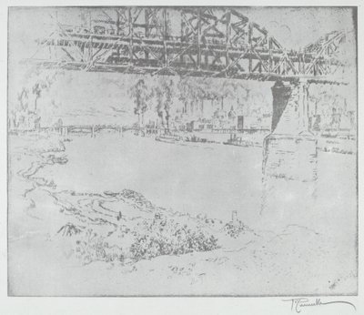 Şehir Köprüsü, St. Louis [altta], 1919