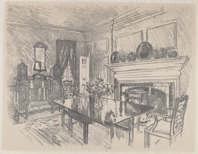 Yemek Odası, Stenton by Joseph Pennell
