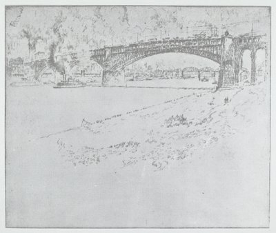 Eads Köprüsü, St. Louis [üstte], 1919 veya sonrası. by Joseph Pennell