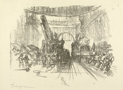 İngiliz Savaş Serisi: W.453. Savaşa Hazır, 1916 by Joseph Pennell