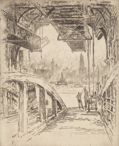 Vapur Köşkü, 1919. by Joseph Pennell
