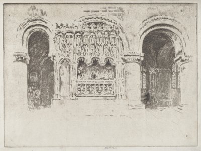 Kurucu Mezarı, Büyük Aziz Bartholomew Kilisesi by Joseph Pennell