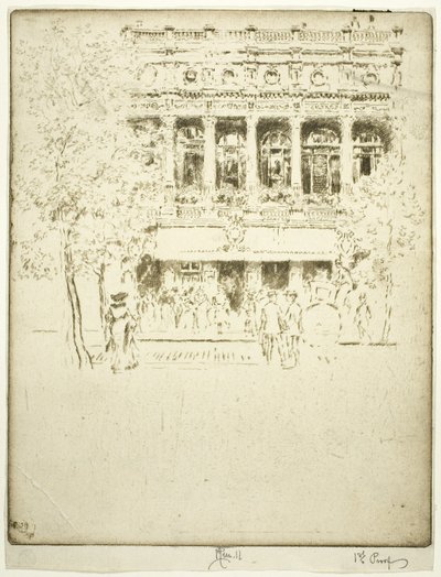 Garrick Tiyatrosu by Joseph Pennell