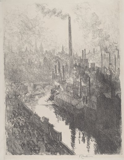 Büyük Baca, Motor Parkı by Joseph Pennell