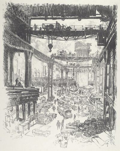Büyük Kule: Dökme Demir, 1916. by Joseph Pennell