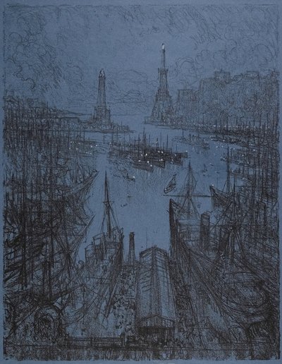 Liman, Cenova, 1913 by Joseph Pennell