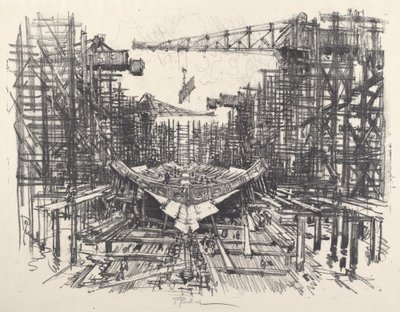 Keel, 1917. by Joseph Pennell
