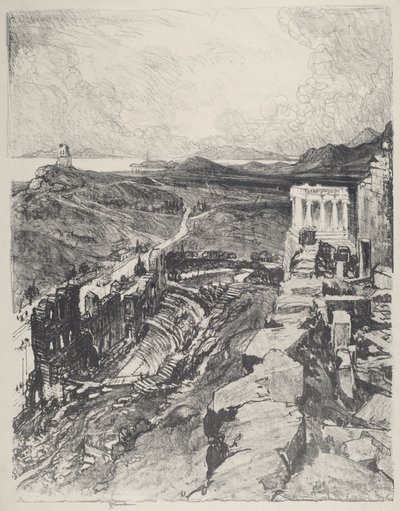 Odeon, Atina, 1913. by Joseph Pennell