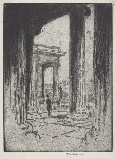 Portico, British Museum by Joseph Pennell