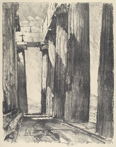 Parthenon Portikosu, 1913. by Joseph Pennell