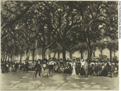 Madrid Gezinti Alanları by Joseph Pennell