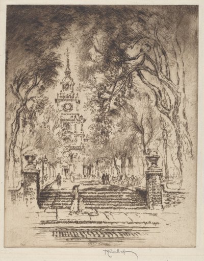 Meydan, Bağımsızlık Meydanı, Philadelphia by Joseph Pennell