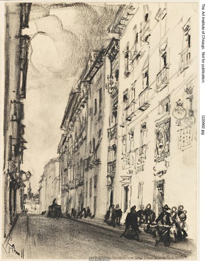 Cervantes Caddesi ve Lope de Vega, Madrid by Joseph Pennell