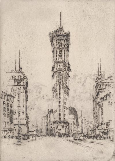 Times Binası, 1904. by Joseph Pennell