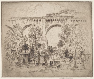 Viyadük, D., L. & W., Nicholson, Pa. by Joseph Pennell