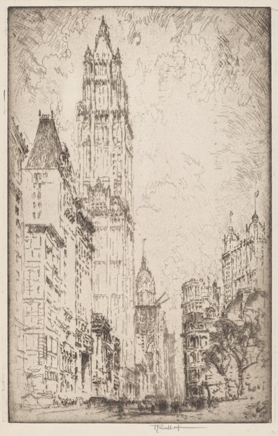 Woolworth Binası by Joseph Pennell