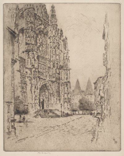 Piskoposluk Sarayı, Beauvais Kuleleri by Joseph Pennell