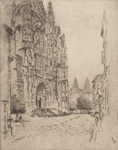 Piskoposluk Sarayı Kuleleri, Beauvais, 1907. by Joseph Pennell