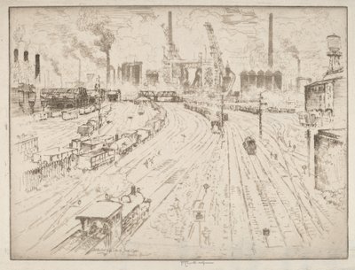 Raylar, Oberhausen by Joseph Pennell