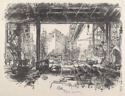 Kulübenin Altında, 1917. by Joseph Pennell
