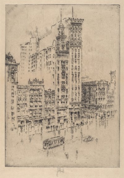 Union Meydanı, Yağmurlu Gün by Joseph Pennell