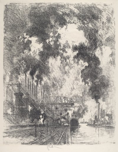 cevher boşaltma by Joseph Pennell