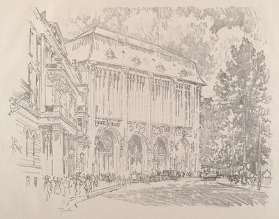 Wertheim, Leipziger Platz, Berlin, 1921. by Joseph Pennell