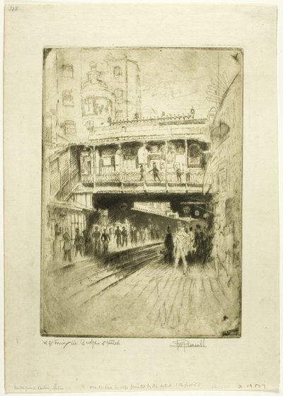 Westminster Köprüsü İstasyonu by Joseph Pennell