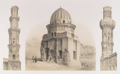 87. Mezarlar ve Minareler, Kahire, 1843. by Joseph Philibert Girault De Prangey