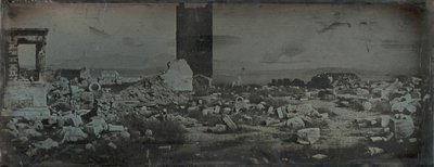 Harabeler ve Ön Plan, Akropolis, Atina, 1842. by Joseph Philibert Girault De Prangey